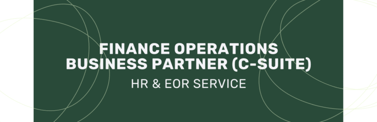 Finance Operations Business Partner (C-Suite)