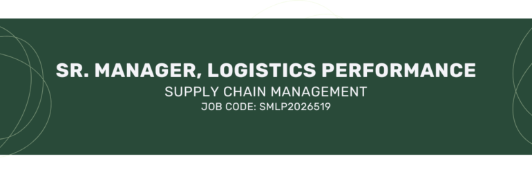 Sr. Manager, Logistics Performance (Job Code SMLP2026519)